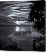 Sunset In Black And White Canvas Print