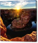 Sunset In Horseshoe Bend Canvas Print