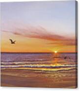 Sunset On The Gulf Canvas Print