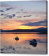 Sunset Over Bay, Connel, Argyll & Bute Canvas Print