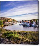 Sunset Over Old Fishing Port Canvas Print