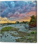 Sunset Over The Outermost Harbor Marine Canvas Print