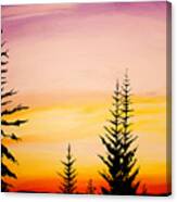 Sunset Over Timberline Lodge #1 Canvas Print