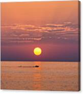 Sunset Water Sky Canvas Print