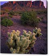 Superstition Mountain At Twilight Canvas Print