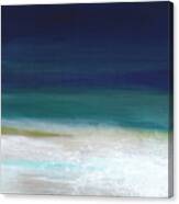 Surf And Sky- Abstract Beach Painting Canvas Print