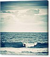 Surfer In Action Canvas Print