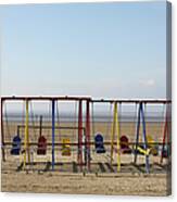 Swings On The Beach Canvas Print