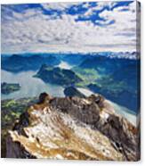 Swiss Alps View From Mount Pilatus Canvas Print