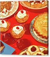Table Full Of Desserts Canvas Print
