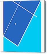 Table Tennis Ping Pong Table - Blue Cyan Canvas Print