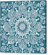 Tapestry Square 24 Sea Creature Blue Canvas Print