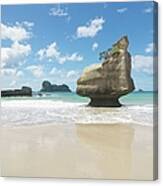 Te Horo Rock, Cathedral Cove Canvas Print