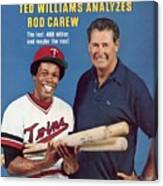 Ted Williams And Minnesota Twins Rod Carew Sports Illustrated Cover Canvas Print