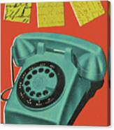 Telephone And Notes Canvas Print