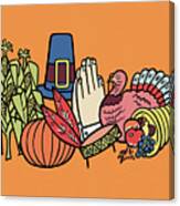 Thanksgiving Motif Canvas Print