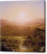 The Andes Of Ecuador  By Frederic Edwin Church Canvas Print
