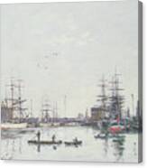 The Basin Of The Barre, Le Havre, 1895 Canvas Print