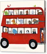 The Big Little Red Bus Canvas Print