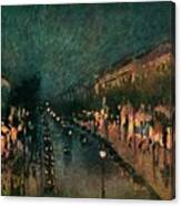 The Boulevard Montmartre At Night Canvas Print
