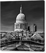 The Cathedral And The Millennium Bridge Canvas Print