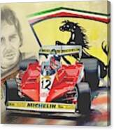 The Ferrari Legends - Gilles Villeneuve Canvas Print