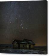 The Hunters Constellation Over The Fishermans Hut Canvas Print