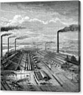 The Iron And Steel Works At Barrow Canvas Print