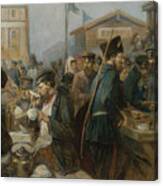 The Meal In Saint Petersburg Canvas Print