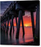 The Most Amazing Sunset At The Pier In Venice, Florida 2 Canvas Print
