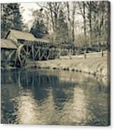 The Old Mabry Mill - Sepia Rural Virginia Landscape Canvas Print