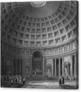 The Pantheon, Rome, 1841 Canvas Print