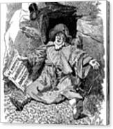 The Pilgrims Rest, Caricature Af Paul Canvas Print