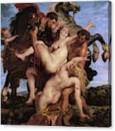 The Rape Of The Daughters Of Leucippus By Peter Paul Rubens Canvas Print