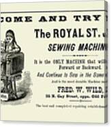 The Royal St. John Sewing Machine Canvas Print