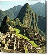 The Ruins Of Machu Picchu, Peru, Latin Canvas Print