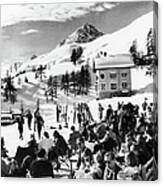 The Saint-moritz Ski Resort In Canvas Print