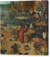 'the Temptations Of Saint Anthony'. 1550 - 1560. Oil On Oak Panel. Canvas Print