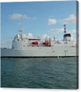 The Usns Waters Enters Port Canaveral. Canvas Print