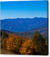 The View From Max Patch Mountain In The Fall Canvas Print