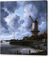 The Windmill At Wijk Bij Duurstede By Jacob Van Ruisdael Canvas Print