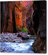 The Zion Glow At Narrows - Zion National Park Canvas Print