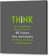 Think Nutrients - Green And Gray Canvas Print