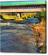 Thompson Covered Bridge Over The Ashuelot River Canvas Print