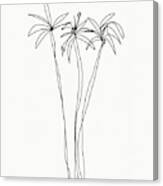 Three Tall Palm Trees- Art By Linda Woods Canvas Print