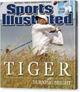 Tiger Burning Bright Woods Dominates The British Open With Sports Illustrated Cover Canvas Print