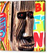Tiki Head Figure Canvas Print