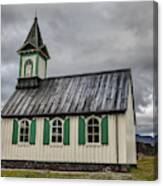 Tiny Church Of Iceland Canvas Print