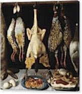 Tomas Hiepes / 'still Life Of Birds And Hares', 1643, Spanish School, Oil On Canvas, 67 Cm X 96 Cm. Canvas Print