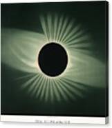 Total Eclipse Of The Sun From The Trouvelot Canvas Print